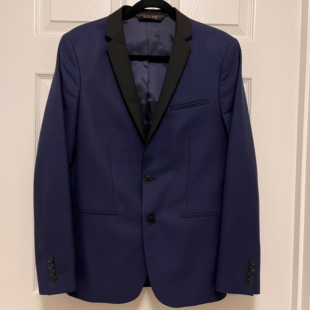 Zara Textured Weave Blazer